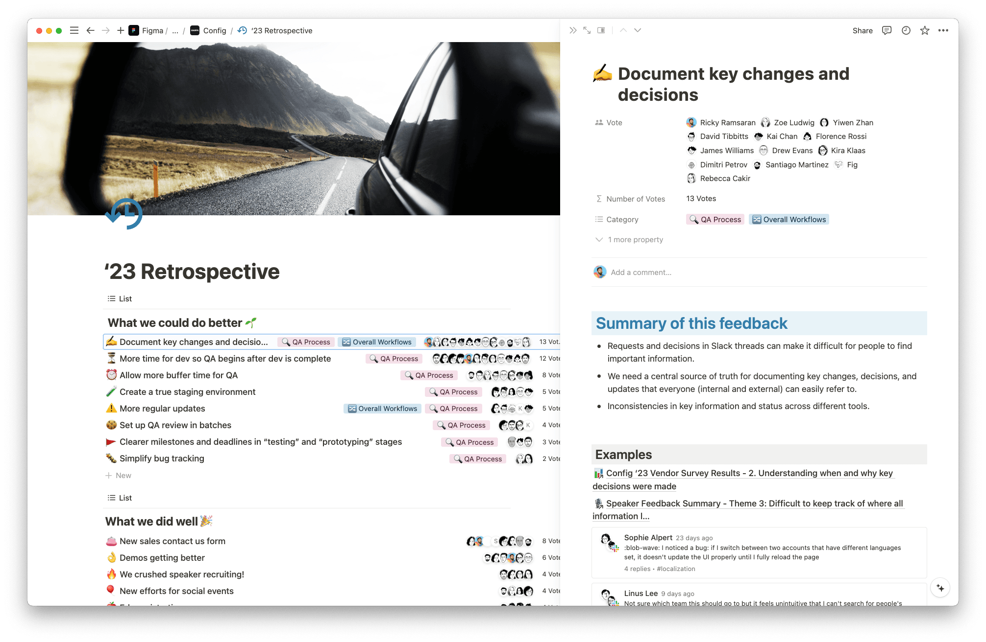 As soon as last year's Config ended, we started planning for next year by collecting and organizing feedback from all our stakeholders.