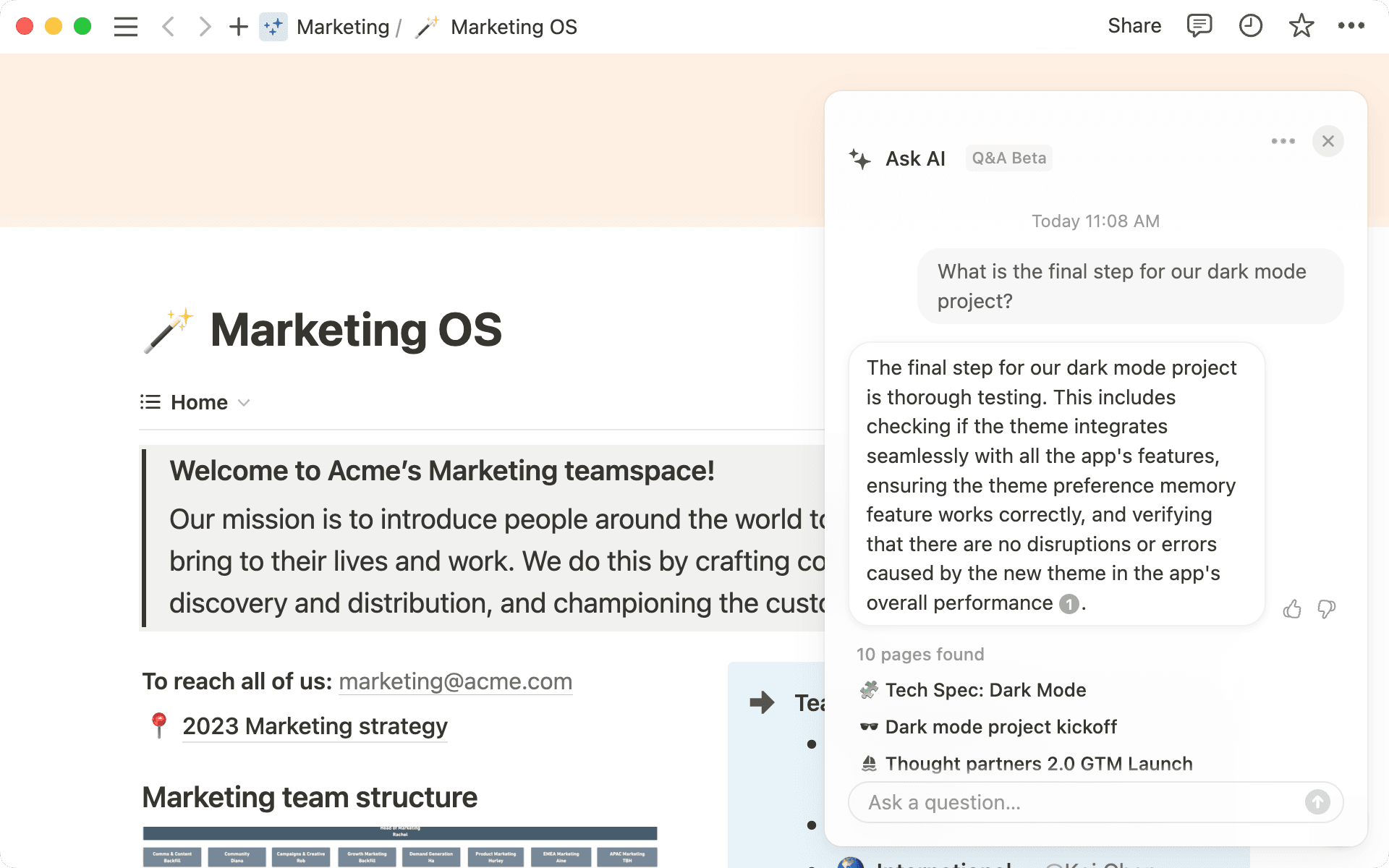 How Q&A finds answers hero