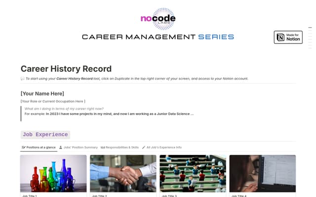 Career History Record